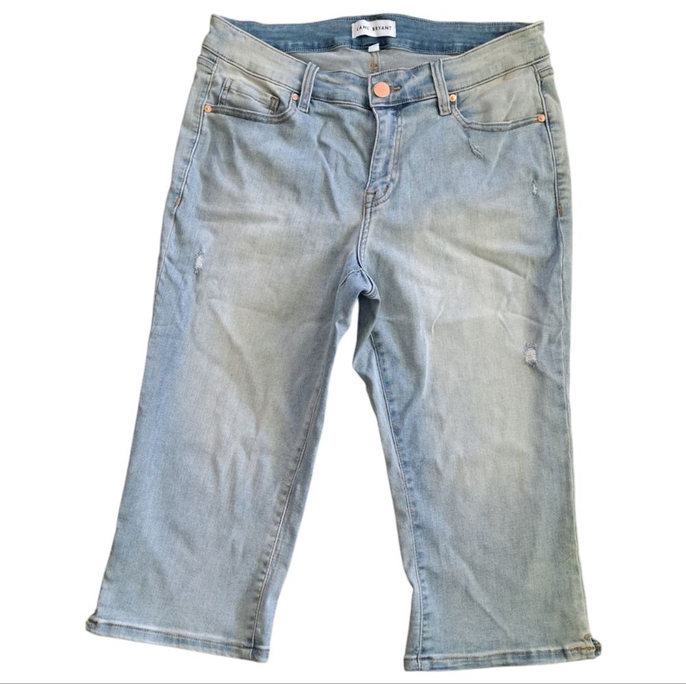 Lane Bryant Sinature Fit Mid Rise Skinny Pedal Jeans - Picture 2 of 5